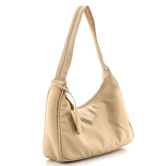 Prada Re-Edition 2000 Hobo Tessuto Mini Neutral - Picture 2 of 6
